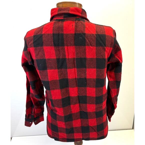 Vintage Profile Buffalo Plaid Flannel Shirt/Jacket Wool Carter & Churchill - Picture 2 of 7